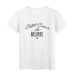 T-Shirt imprimé citation petit coeur de beurre