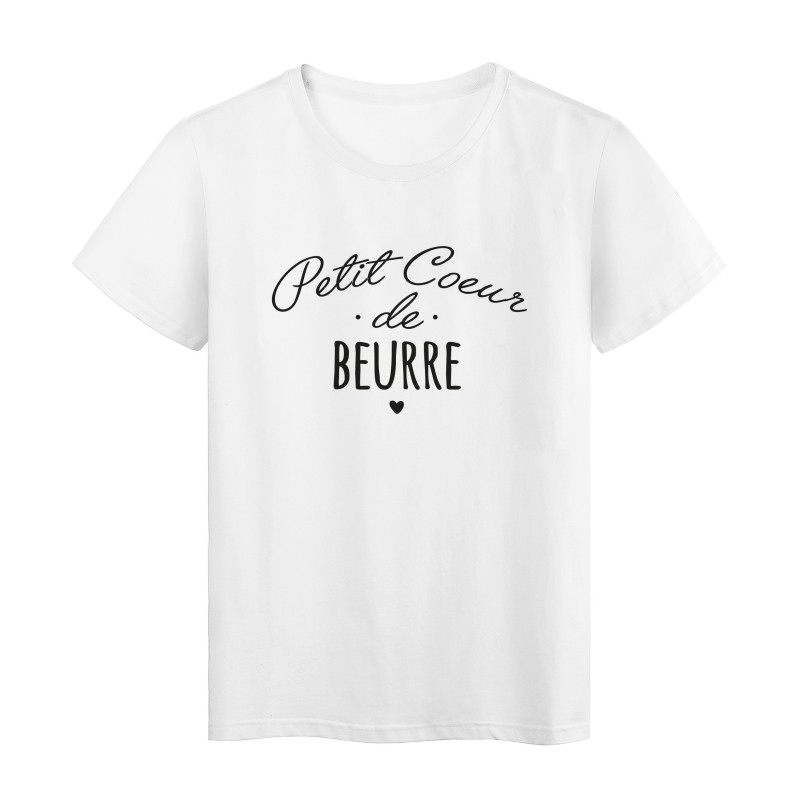 T-Shirt imprimé citation petit coeur de beurre