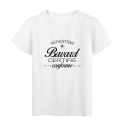 T-Shirt imprimé citation humour authentique bavard 
