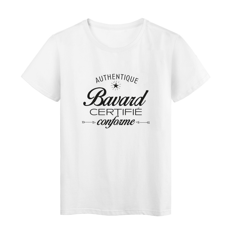 T-Shirt imprimé citation humour authentique bavard 