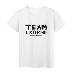 T-Shirt imprimé citation humour Team licorne