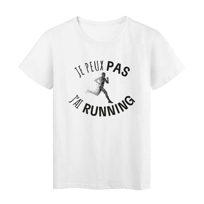 T-Shirt imprimé citation humour je peux pas j'ai running