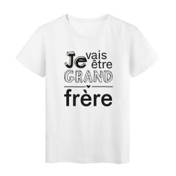 T-Shirt imprimé citation je vais etre grand frere