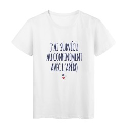 T-Shirt imprimé citation humour métro boulot apéro