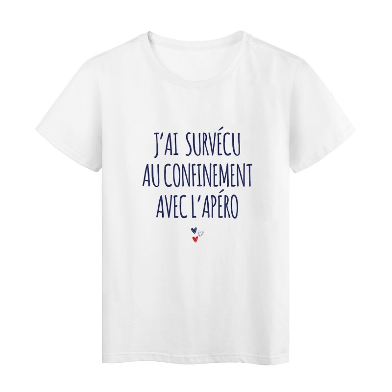 T-Shirt imprimé citation humour métro boulot apéro