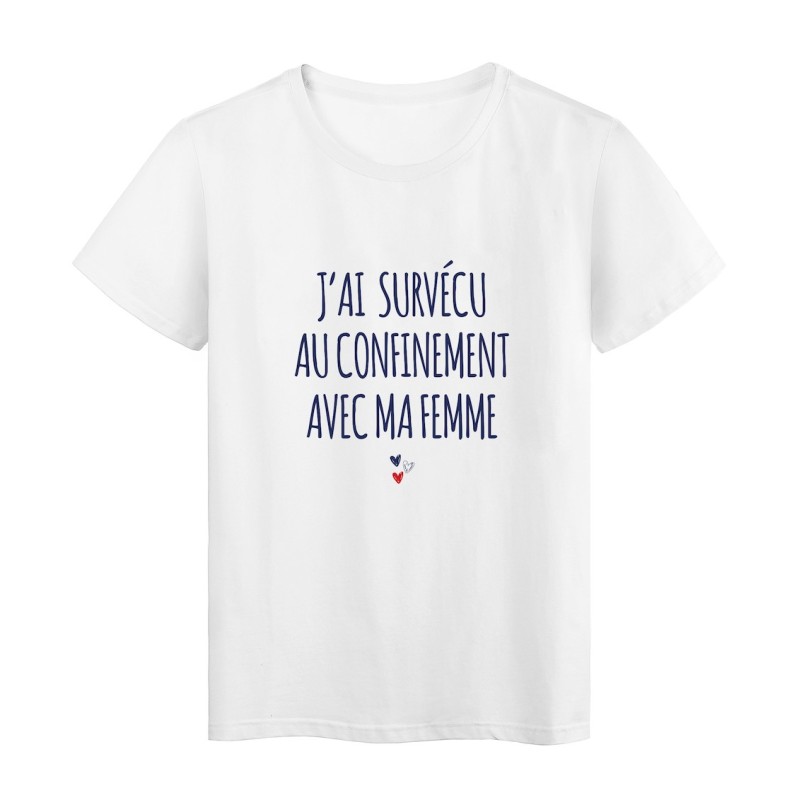 T-Shirt imprimé citation humour métro boulot apéro