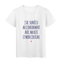 T-Shirt imprimé citation humour métro boulot apéro