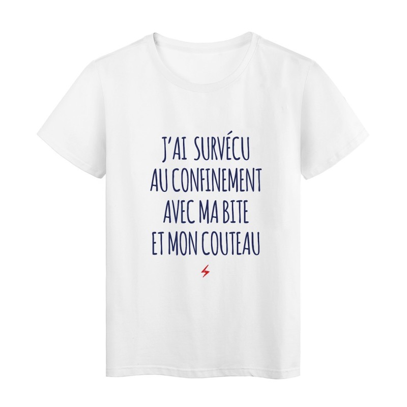 T-Shirt imprimé citation humour métro boulot apéro