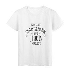 T-Shirt imprimé citation humour métro boulot apéro