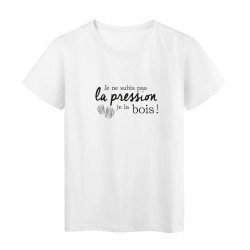 T-Shirt imprimé citation humour la pression je la bois