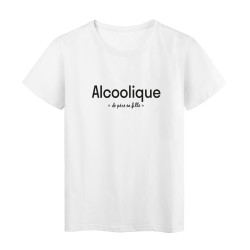 T-Shirt imprimé citation humour alcoolique de pere en fille