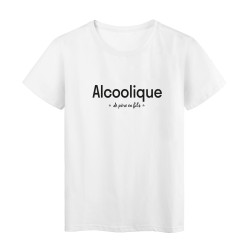 T-Shirt imprimé citation humour alcoolique de pere en fils