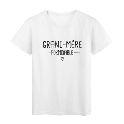 T-Shirt imprimé citation grand mère formidable