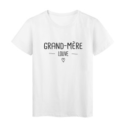 T-Shirt imprimé citation grand mère louve