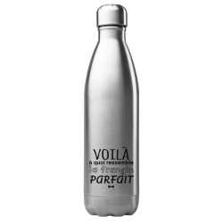 Bouteille gourde isotherme acier inox 500 ml imprimé citation Je peux pas j'ai golf
