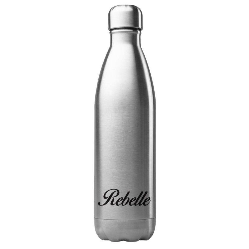 Bouteille gourde isotherme acier inox 500 ml imprimé citation Rebelle