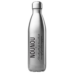 Bouteille gourde isotherme acier inox 500 ml imprimé citation Nounou adorable petite fée bienveillante