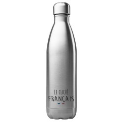 Bouteille gourde isotherme acier inox 500 ml imprimé citation Le cliché français