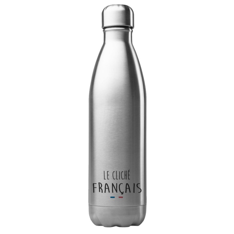 Bouteille gourde isotherme acier inox 500 ml imprimé citation Le cliché français