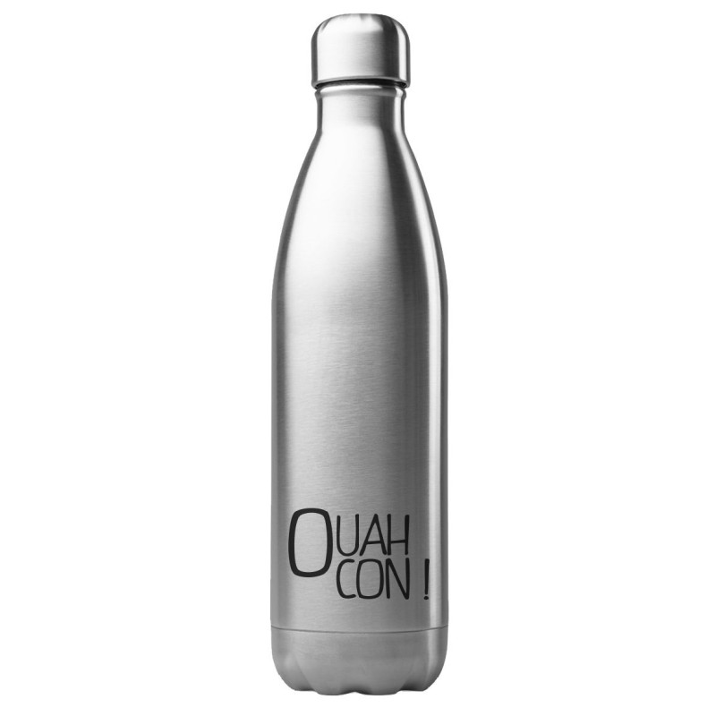 Bouteille gourde isotherme acier inox 500 ml imprimé citation Ouha con