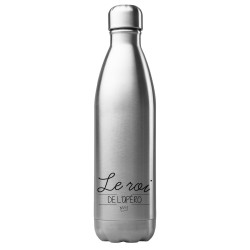 Bouteille gourde isotherme acier inox 500 ml imprimé citation Le roi de l'apéro