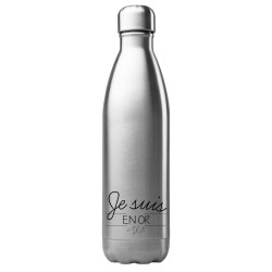 Bouteille gourde isotherme acier inox 500 ml imprimé citation Une suis en or