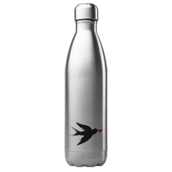 Bouteille gourde isotherme acier inox 500 ml imprimé illustration Hirondelle coeur