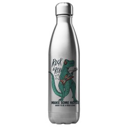 Bouteille gourde isotherme acier inox 500 ml imprimé illustration dinosaure
