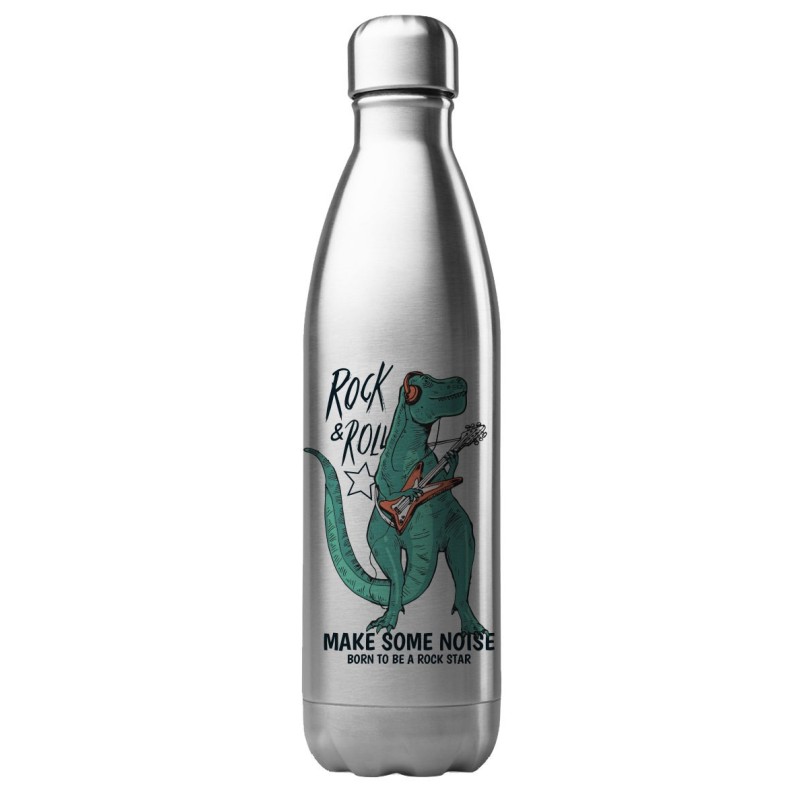 Bouteille gourde isotherme acier inox 500 ml imprimé illustration dinosaure