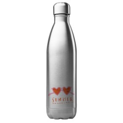 Bouteille gourde isotherme acier inox 500 ml imprimé illustration lunette coeur summer