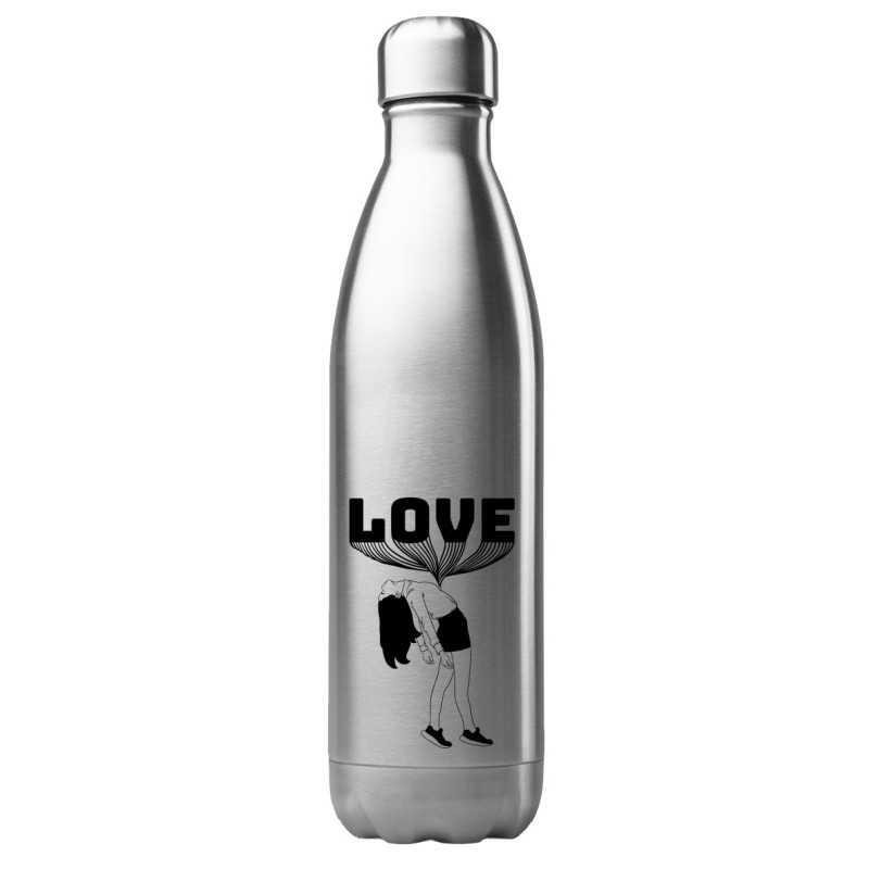Bouteille gourde isotherme acier inox 500 ml imprimé illustration girl love