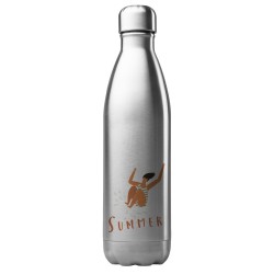 Bouteille gourde isotherme acier inox 500 ml imprimé illustration girl summer
