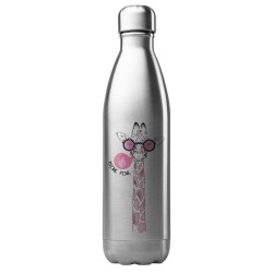 Bouteille gourde isotherme acier inox 500 ml imprimé illustration Girafe
