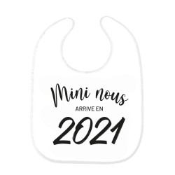 Bavoir bébé imprimé citation naissance Mini nous arrive en 2021