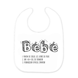 Bavoir bébé imprimé citation naissance Bébé fournisseur officiel d'amour...