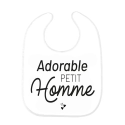 Bavoir bébé imprimé citation naissance Adorable petit homme