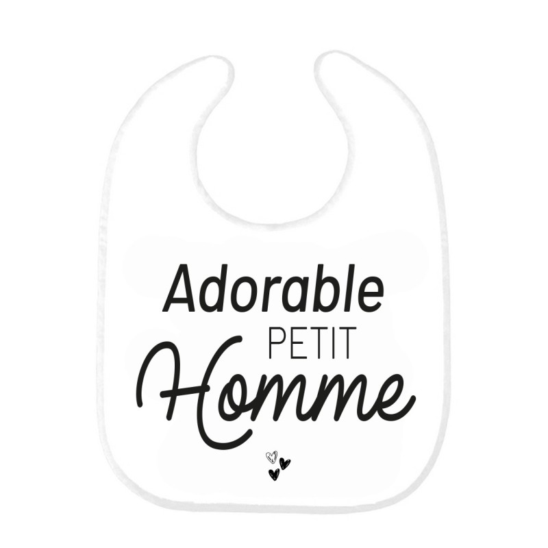 Bavoir bébé imprimé citation naissance Adorable petit homme
