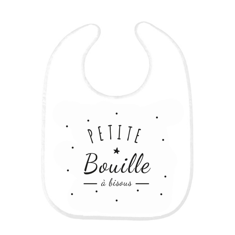 Bavoir bébé imprimé citation naissance Petite bouille à bisous