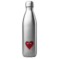 Bouteille gourde isotherme acier inox 500 ml imprimé illustration Coeur