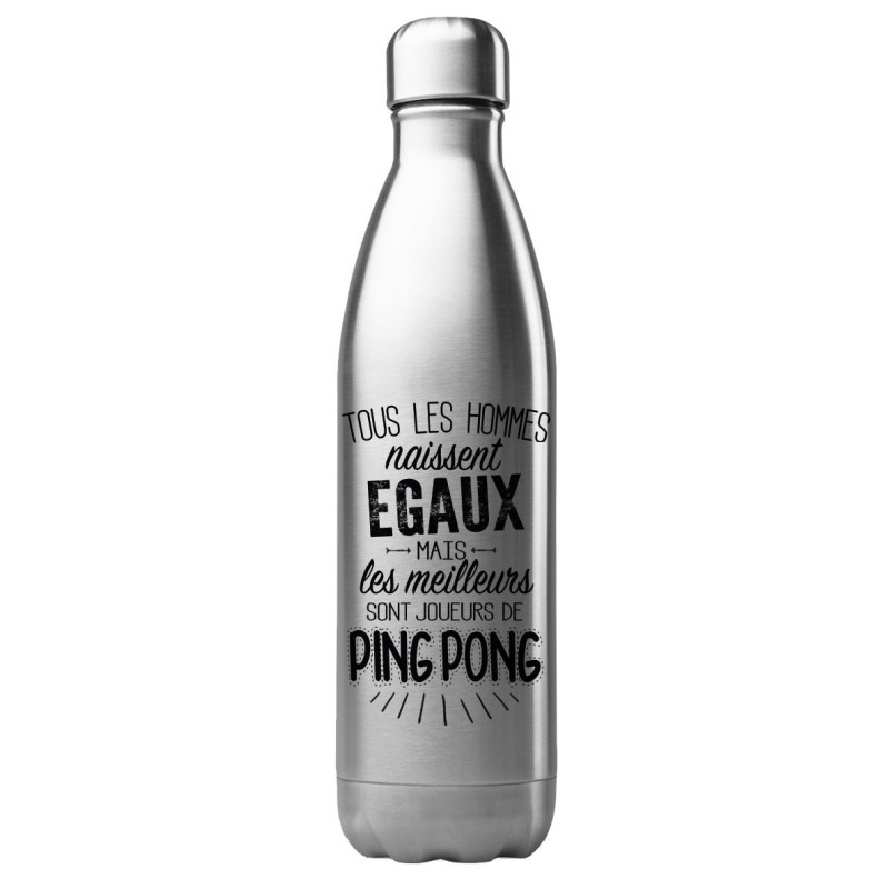 Bouteille gourde isotherme acier inox 500 ml imprimé citation Les meilleurs sont cyclistes