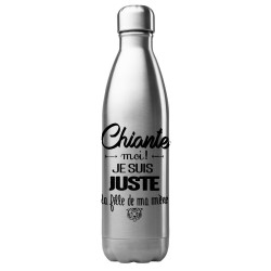 Bouteille gourde isotherme acier inox 500 ml imprimé citation Chiante moi je suis juste la fille de ma mère