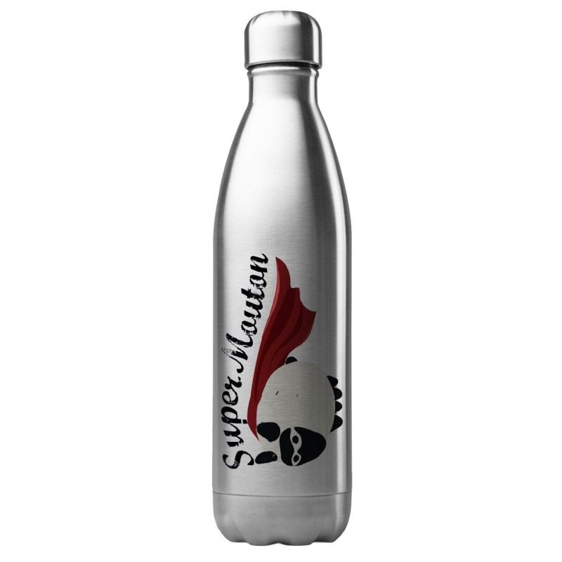 Bouteille gourde isotherme acier inox 500 ml imprimé illustration humour Un super mouton