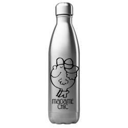 Bouteille gourde isotherme acier inox 500 ml imprimé citation humour Madame chic
