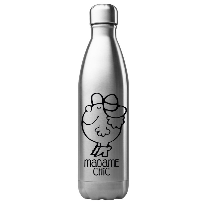 Bouteille gourde isotherme acier inox 500 ml imprimé citation humour Madame chic