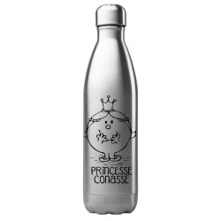 Bouteille gourde isotherme acier inox 500 ml imprimé citation humour Princesse conasse
