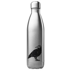 Bouteille gourde isotherme acier inox 500 ml imprimé illustration corbeau