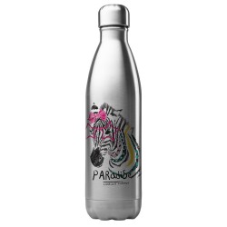 Bouteille gourde isotherme acier inox 500 ml imprimé illustration Zèbre