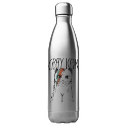 Bouteille gourde isotherme acier inox 500 ml imprimé illustration Chat
