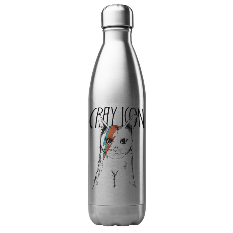 Bouteille gourde isotherme acier inox 500 ml imprimé illustration Chat