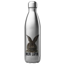 Bouteille gourde isotherme acier inox 500 ml imprimé illustration mon Lapin